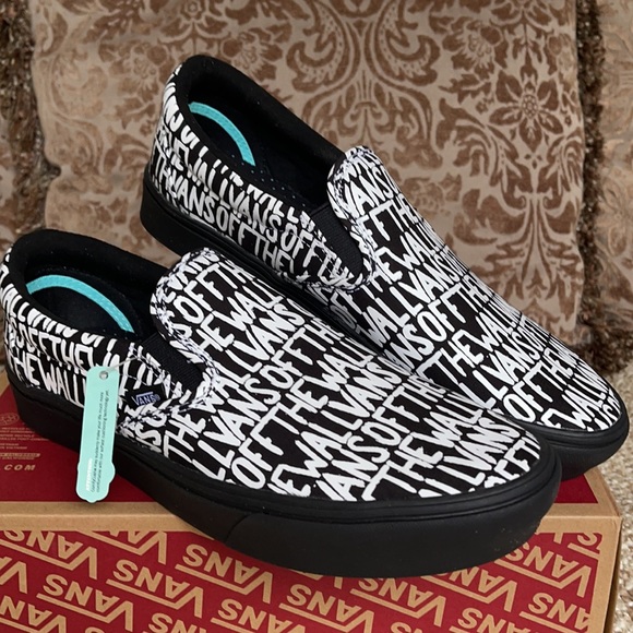 Vans COMFYCUSH Slip On Brush Black/True White men’ - Picture 6 of 16